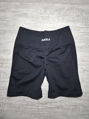 Aurola Seamless Workout Shorts Women's Black Small High Waisted Shorts